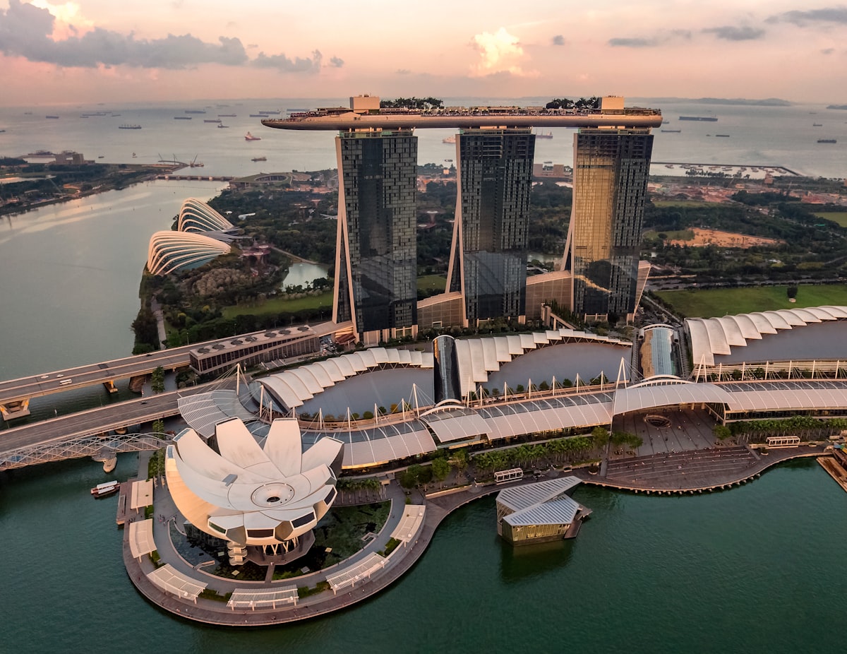 ArtScience Museum and Marina Bay Sands in Singapore